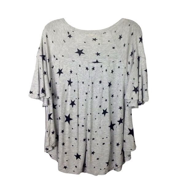 Anthropologie Maronie Star Top Heather Grey M - Picture 12 of 12
